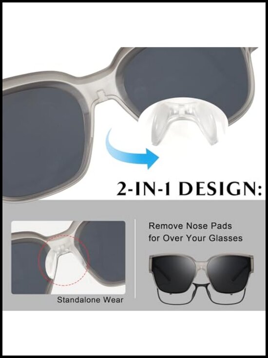 Fit Over Glasses Sunglasses Wrap Around Polarized UV400 Protection main image 4